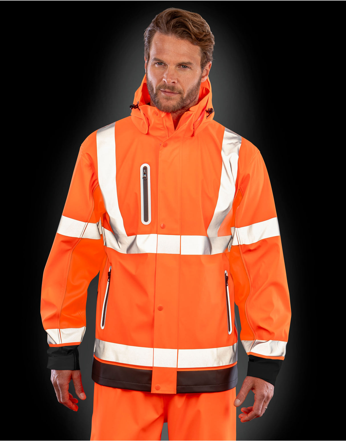 Fluorescent Orange/Black