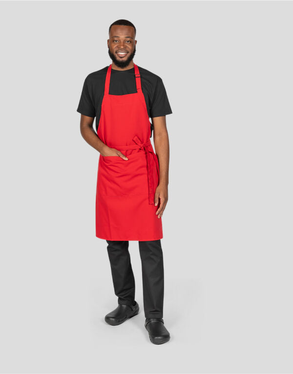 Dennys Recycled Bib Apron With Pocket - DP210