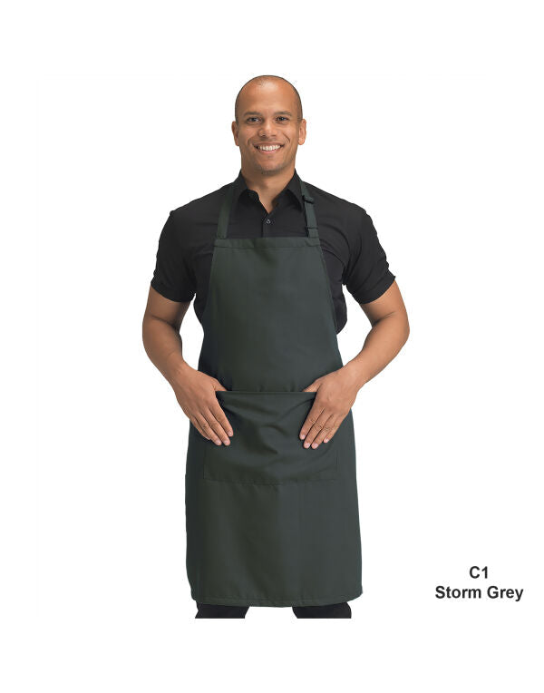 Dennys Recycled Bib Apron With Pocket - DP210