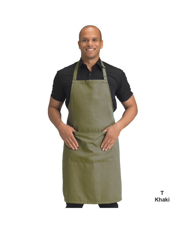 Dennys Recycled Bib Apron With Pocket - DP210